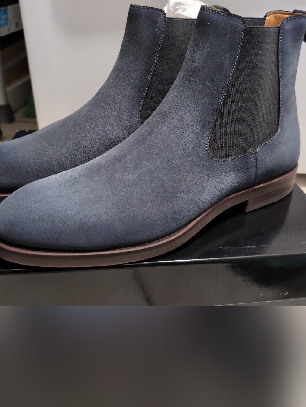 MAGNANNI JAVA INDIGO SUEDE MENS CHELSEA BOOTS US 10